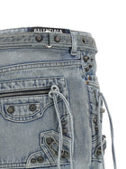 Balenciaga Cagole Mini Skirt Blue, view 4