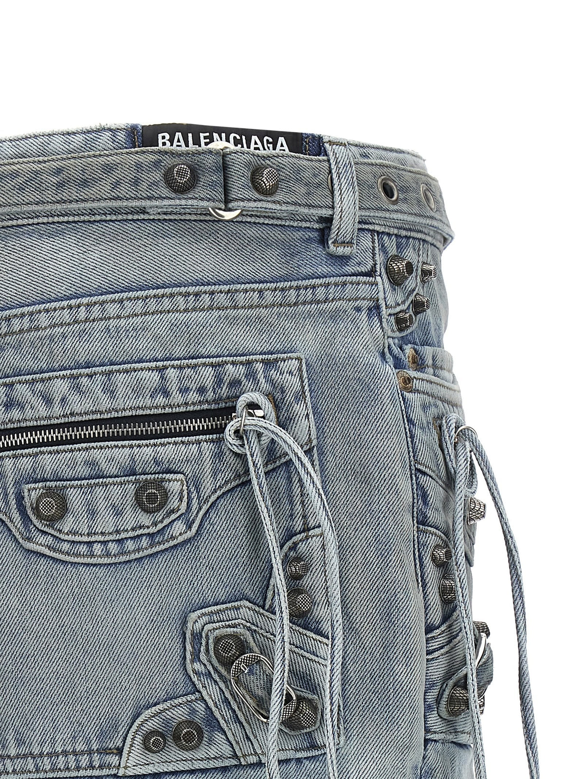 Balenciaga Cagole Mini Skirt Blue, view 4