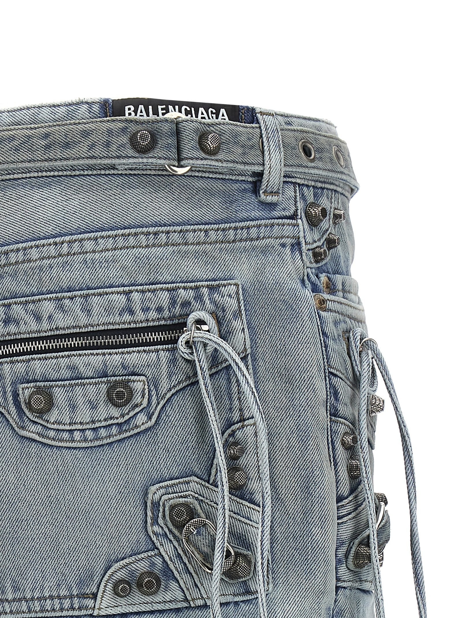 Balenciaga Cagole Mini Skirt Blue