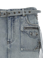 Balenciaga Cagole Mini Skirt Blue, view 3