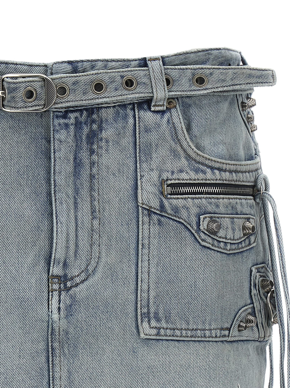 Balenciaga Cagole Mini Skirt Blue, view 3