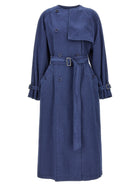 Max Mara Calao Trench Coat Blue