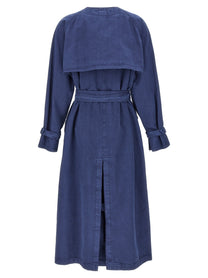 Max Mara Calao Trench Coat Blue