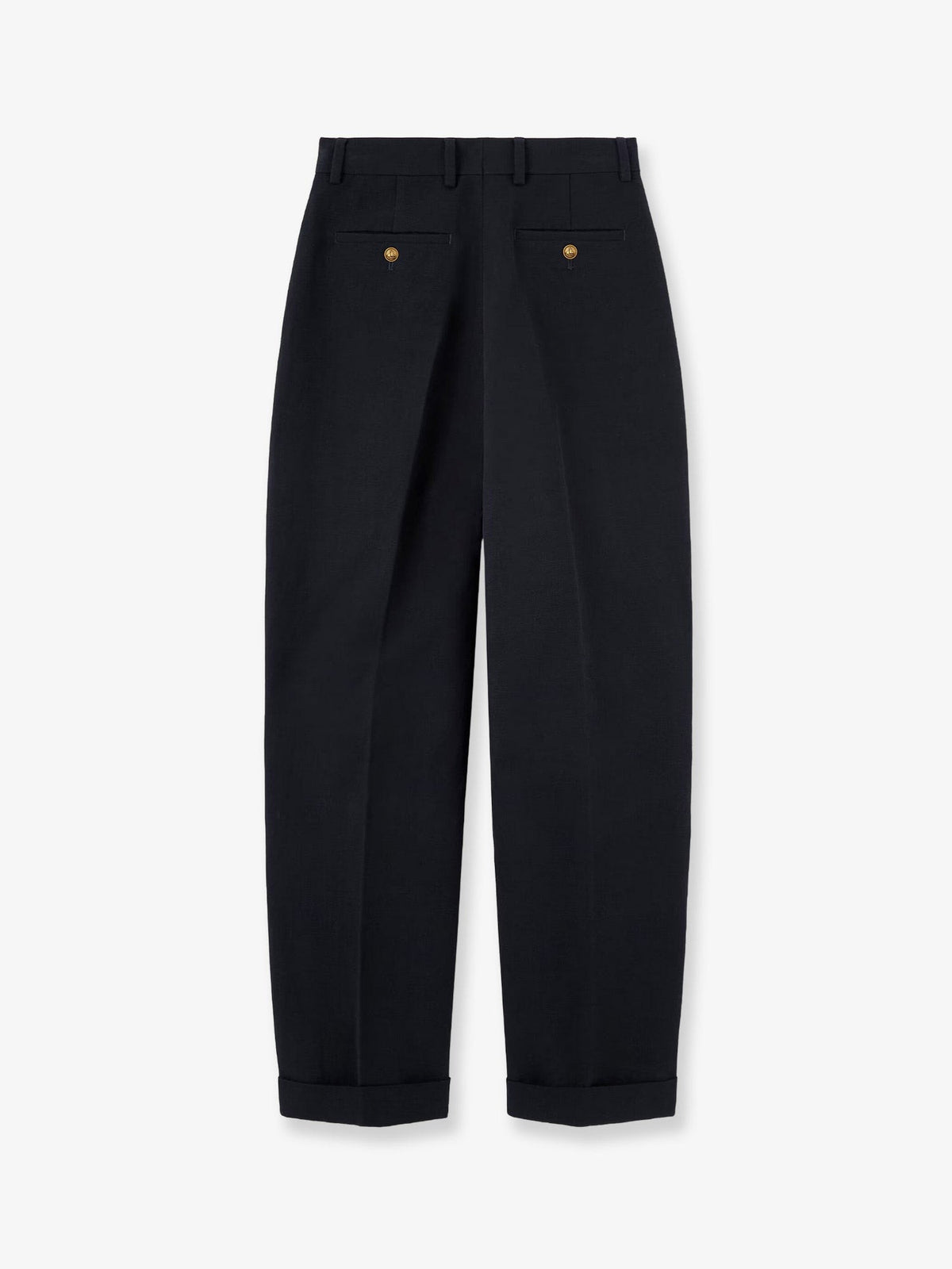 Loro Piana Women's Cale Linen and Cotton Trousers Blue, view 2