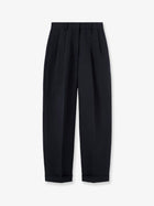 Loro Piana Women's Cale Linen and Cotton Trousers Blue