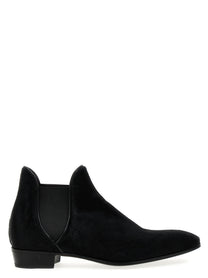 Lidfort Calf Hair Ankle Boots Black