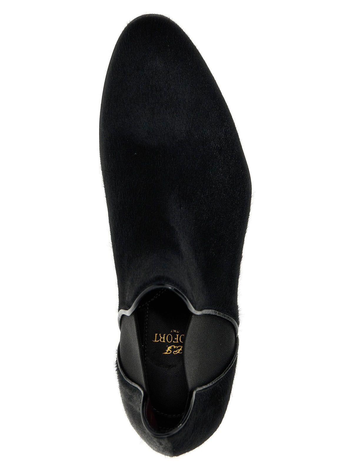 Lidfort Calf Hair Ankle Boots Black