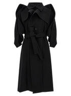 ISSEY MIYAKE Calligraph Trench Coat Black