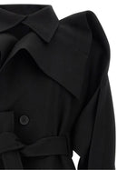 ISSEY MIYAKE Calligraph Trench Coat Black