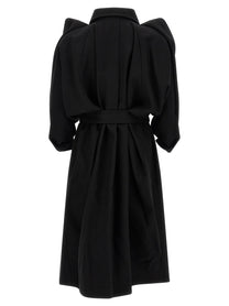 ISSEY MIYAKE Calligraph Trench Coat Black