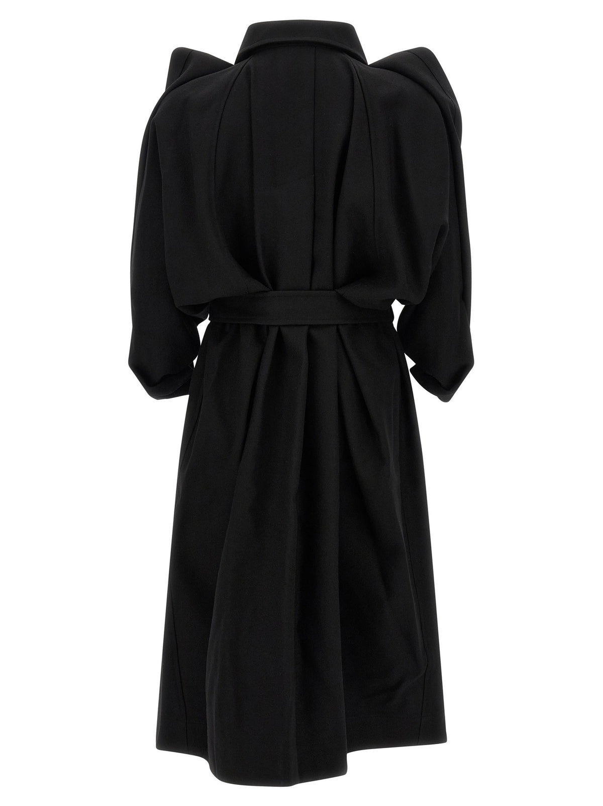 ISSEY MIYAKE Calligraph Trench Coat Black