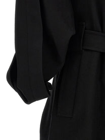ISSEY MIYAKE Calligraph Trench Coat Black
