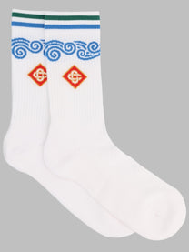 Casablanca Men's Calzini Casa Wave White