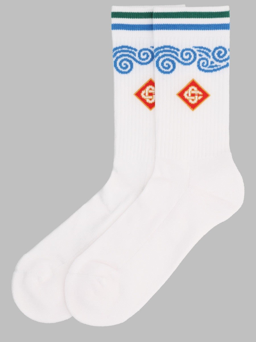 Casablanca Men's Calzini Casa Wave White