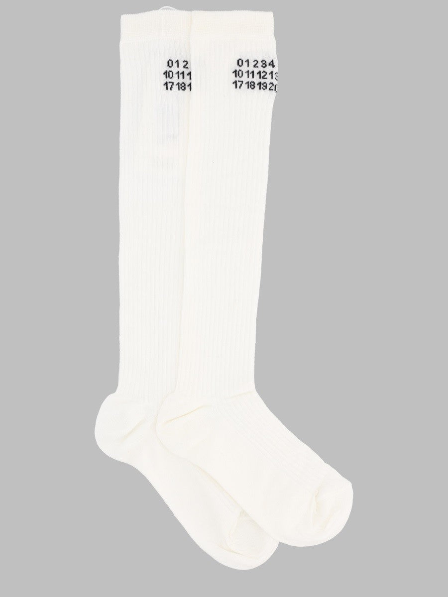 MM6 Maison Margiela Women's Calzini Con White