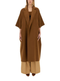 Max Mara Women's Camel Drap Cape Coat Beige