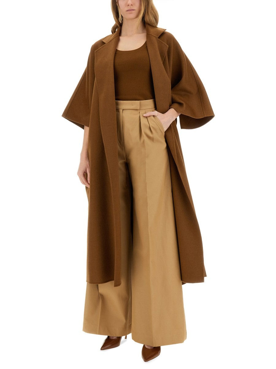 Max Mara Women's Camel Drap Cape Coat Beige