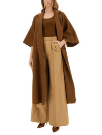 Max Mara Women's Camel Drap Cape Coat Beige