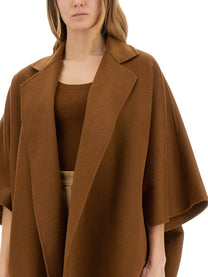 Max Mara Women's Camel Drap Cape Coat Beige
