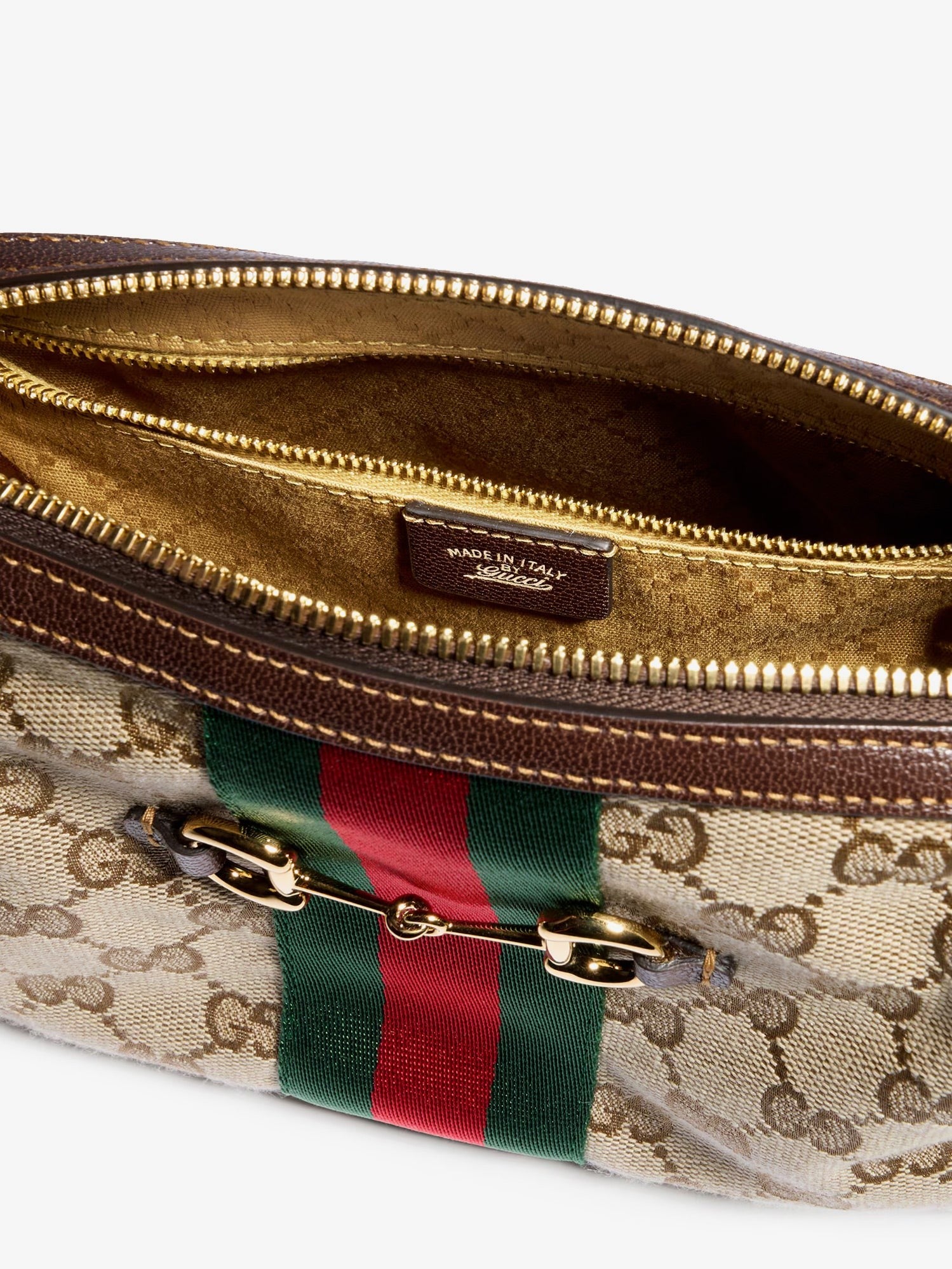 Gucci Women's Camera Bag GG Fabric Crossbody Bag Beige