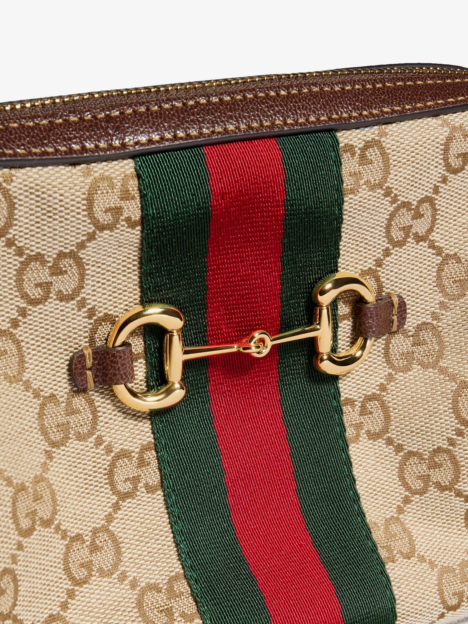Gucci Women's Camera Bag GG Fabric Crossbody Bag Beige