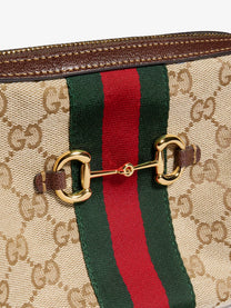 Gucci Women's Camera Bag GG Fabric Crossbody Bag Beige
