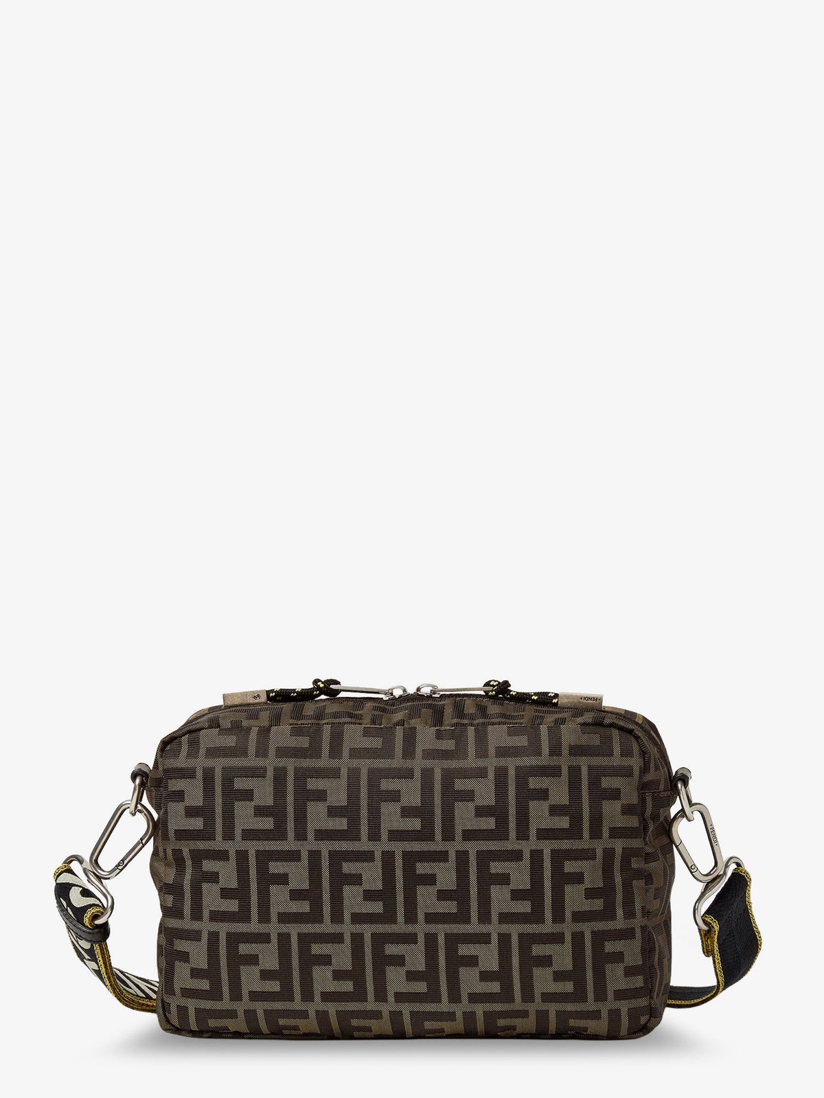 Fendi Men's Camera Case Superlight FF Zucca Fabric Crossbody Bag Black, view 2