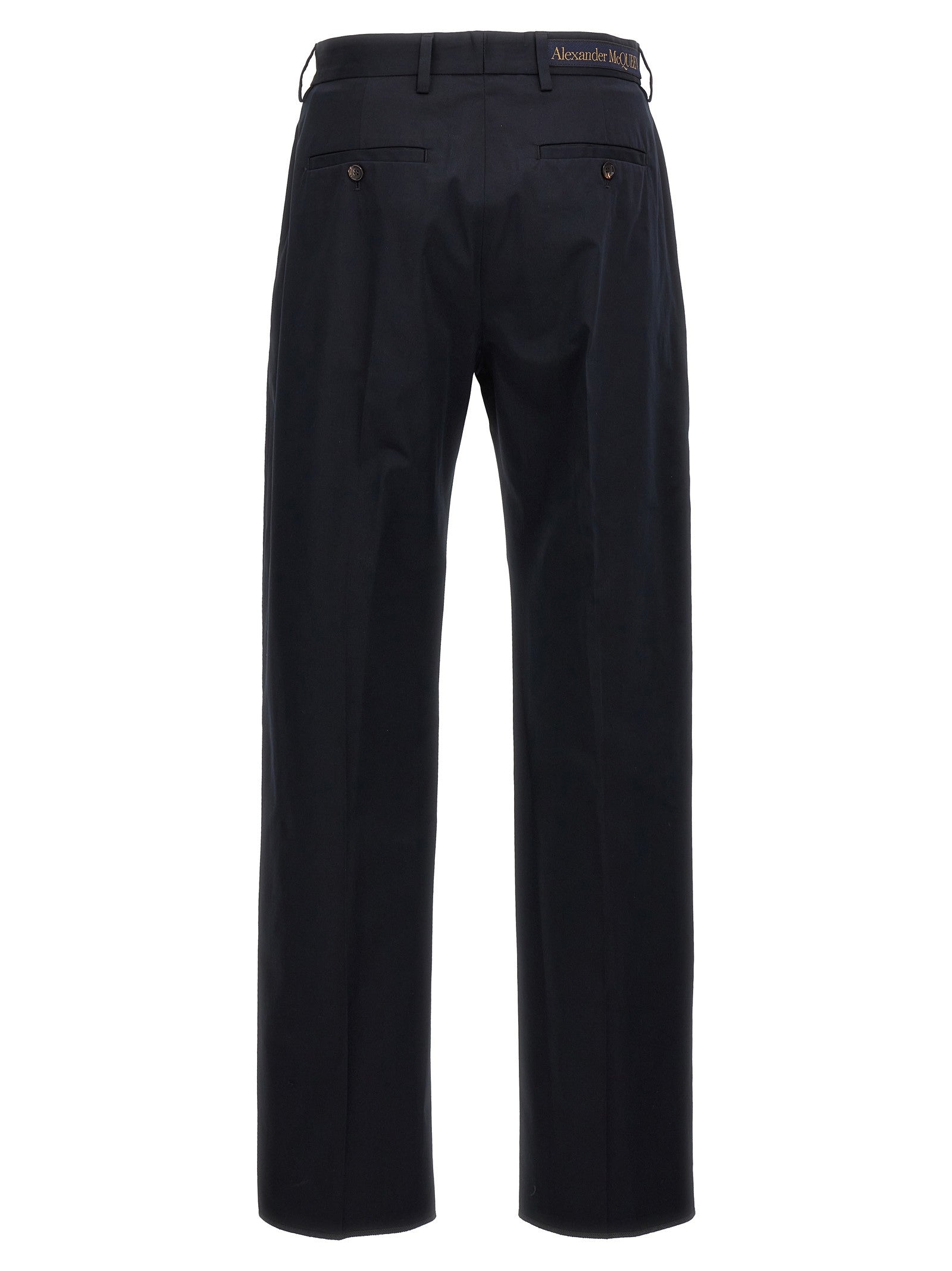 Alexander McQueen Camera Strap Chino Trousers Blue