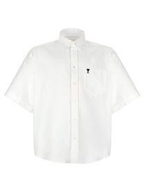 Ami Paris Men's Camica Con Ricamato White