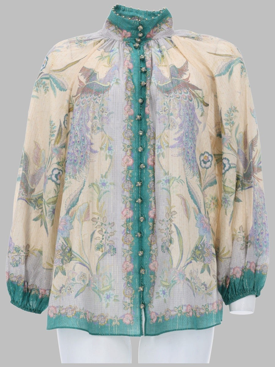 Zimmermann Women's Camicetta Balze Indra Multicolor