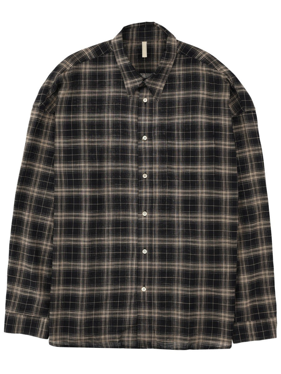 Sunflower Men's Camicia Quadri Black