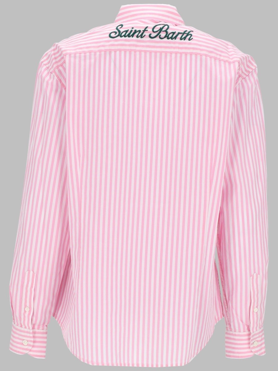 Mc2 Saint Barth Women's Camicia Righe Blue