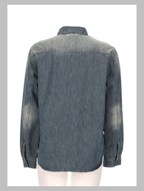 Lois Jeans Women's Camicia Anne in Denim Con Finitura Vintage Blue
