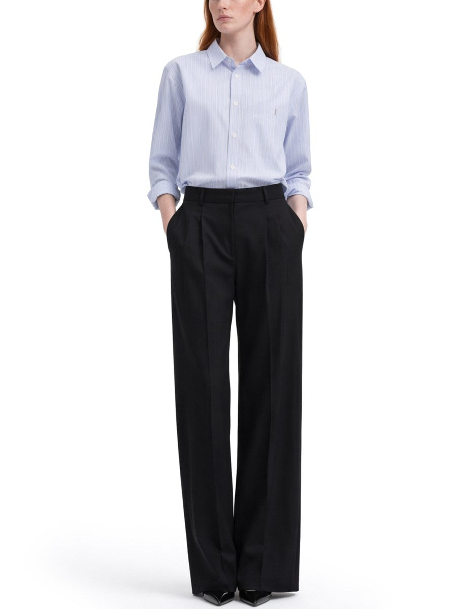 Saint Laurent Women's Camicia Cassandre Blue