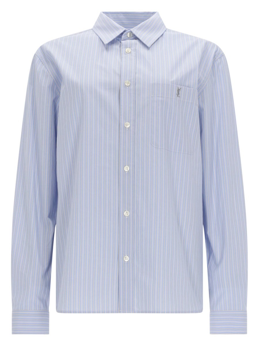 Saint Laurent Women's Camicia Cassandre Blue