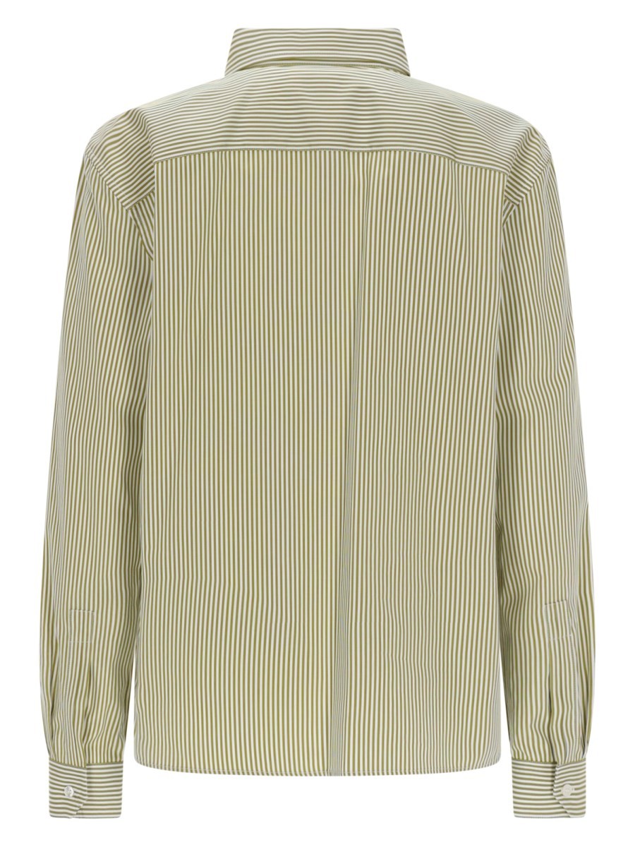 Saint Laurent Women's Camicia Cassandre Green