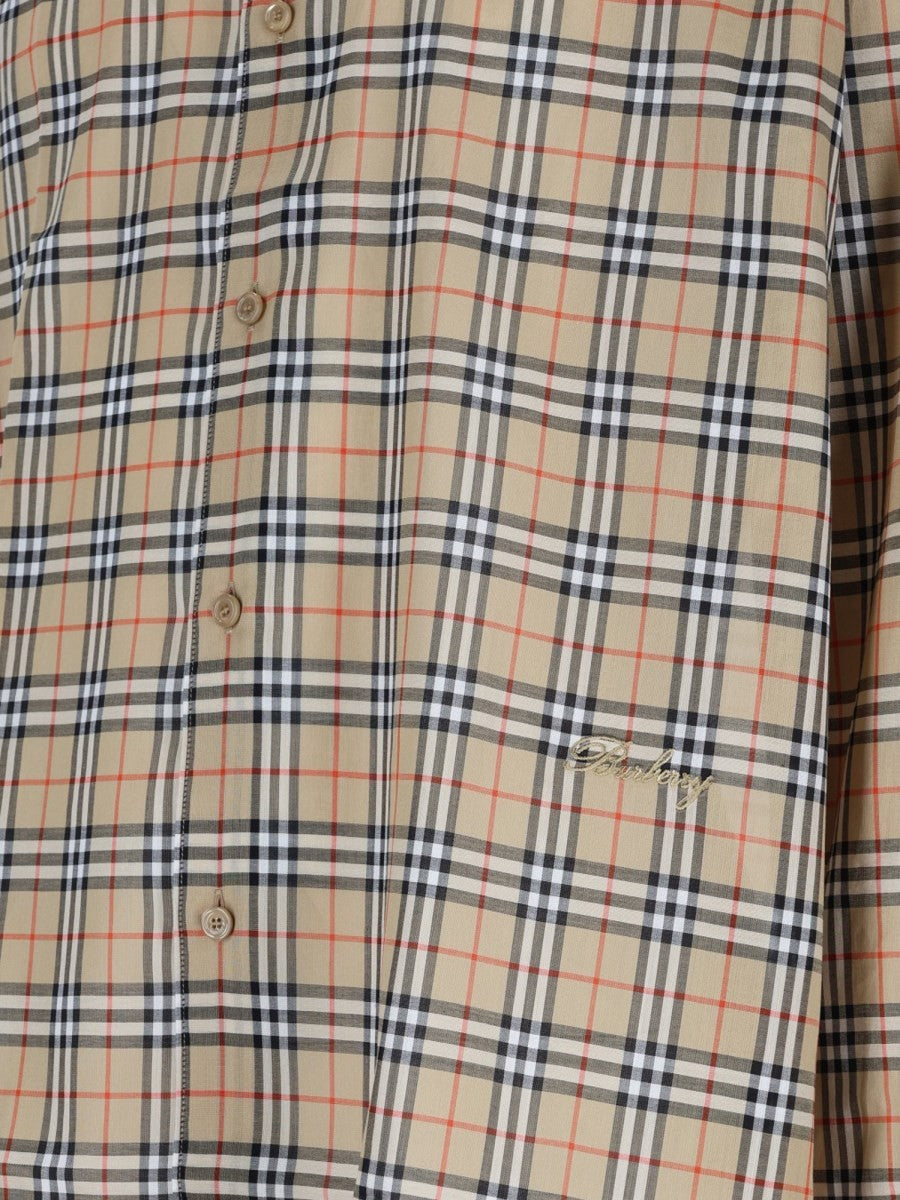 Burberry Men's Check Shirt Beige