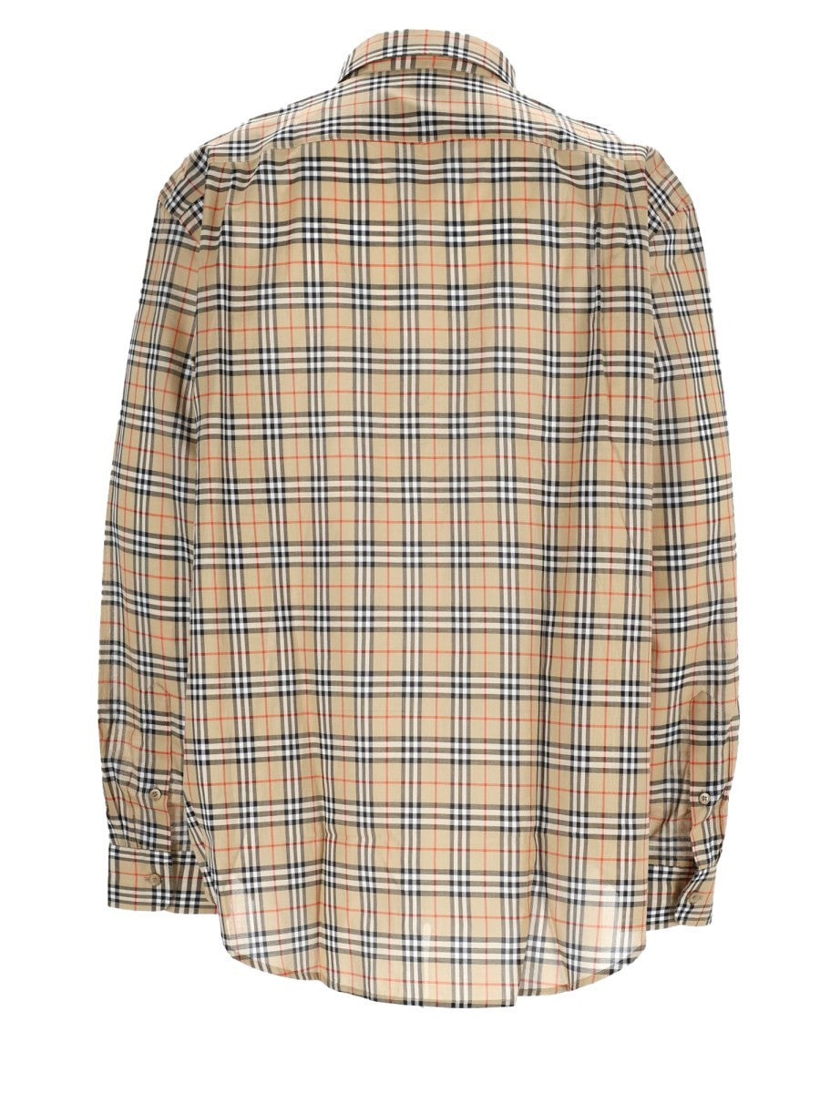 Burberry Men's Check Shirt Beige