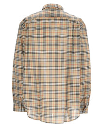Burberry Men's Check Shirt Beige