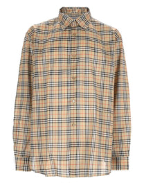Burberry Men's Check Shirt Beige