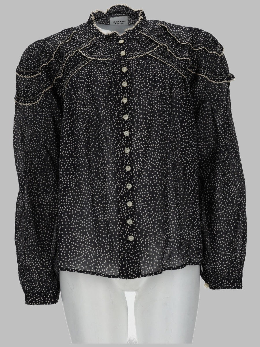 Isabel Marant Étoile Women's Camicia Christa in Voile DI Cotone Black