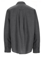 Ami Paris Men's Wool Classic Fit Shirt Grey