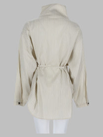 Alysi Women's Camicia Con Collo Alto White