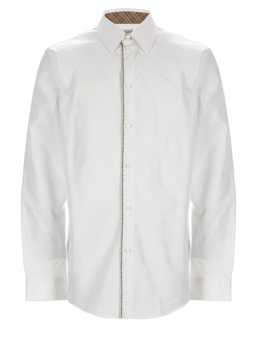 Burberry Men's Shirt with Finiture Check White
