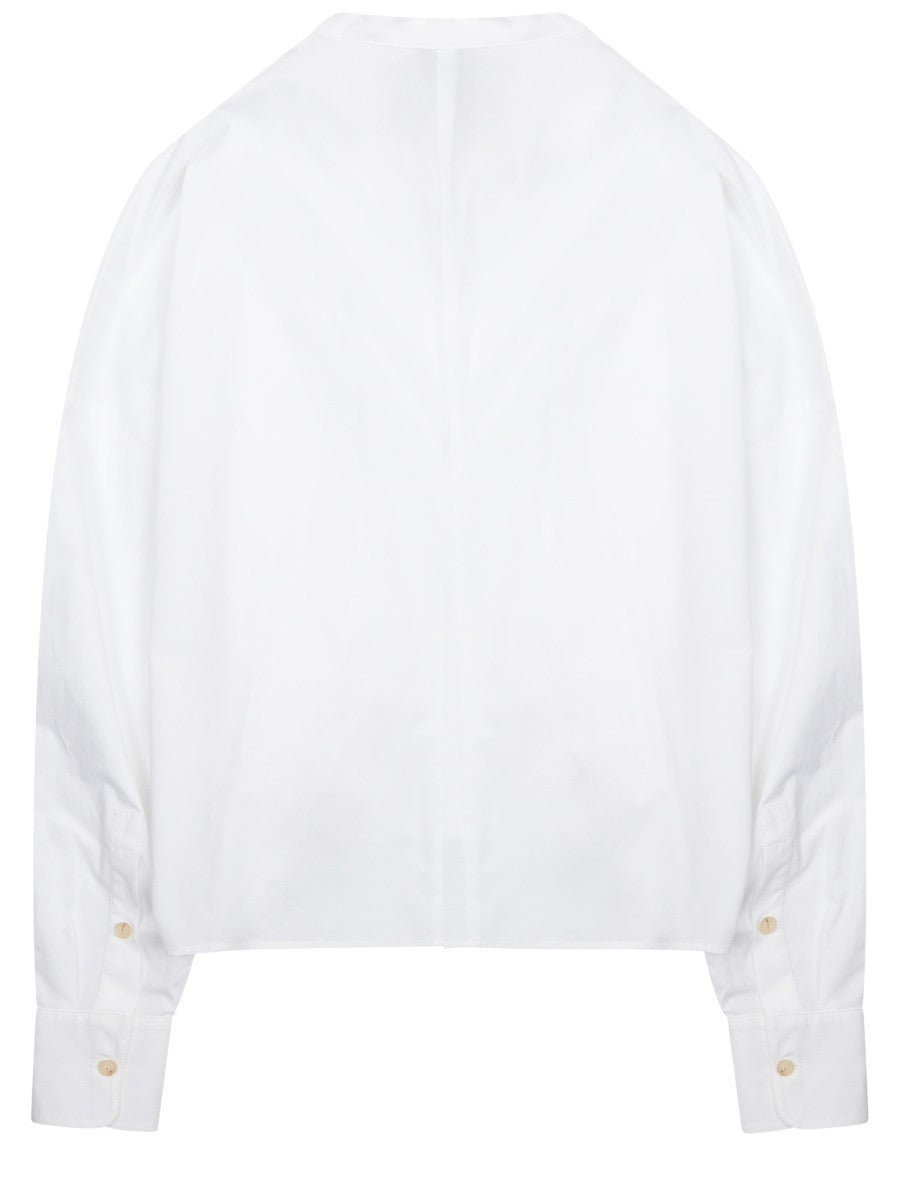 Alysi Women's Camicia Con Fiocco White