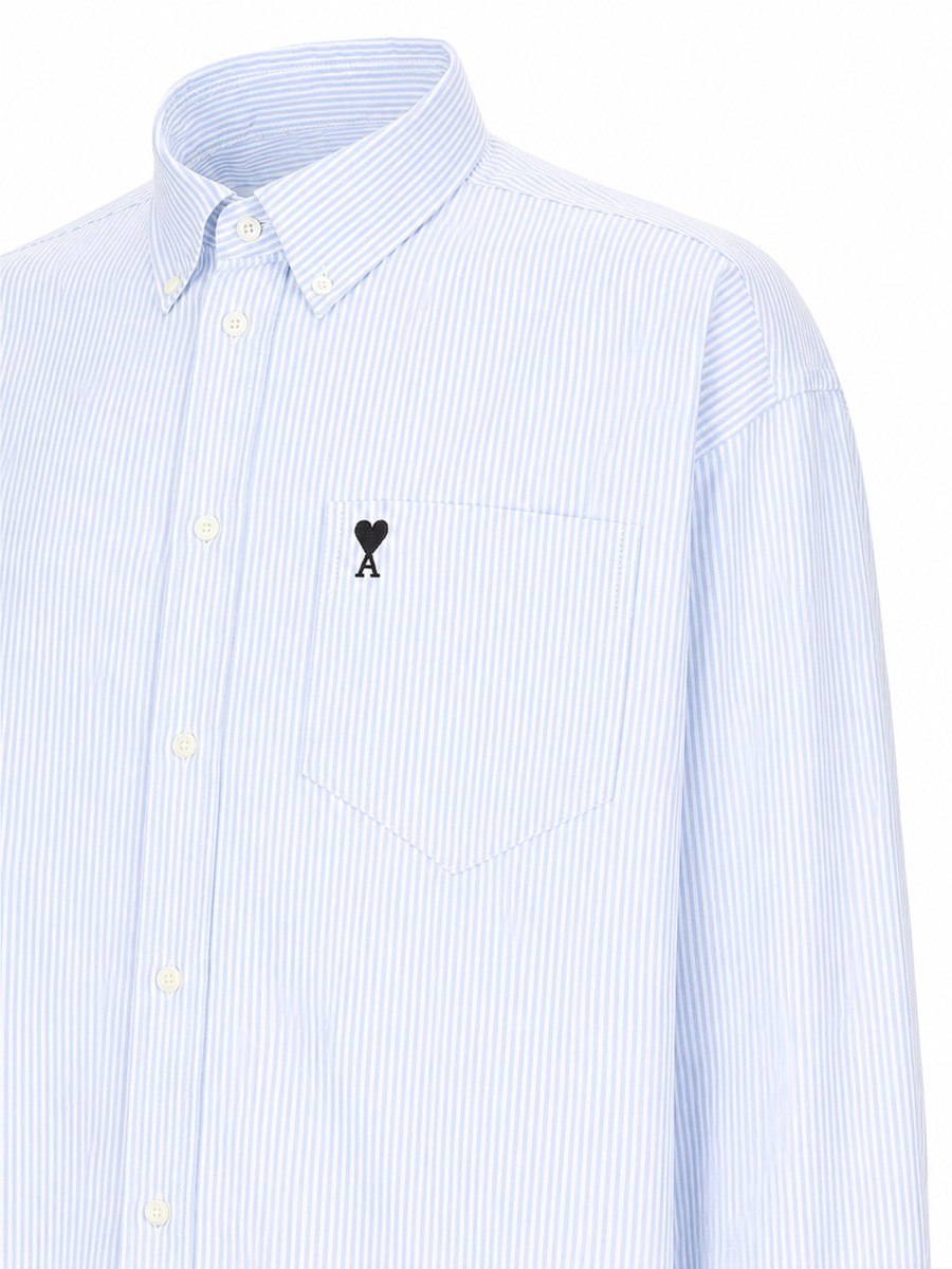 Ami Paris Men's Camicia Con Blue