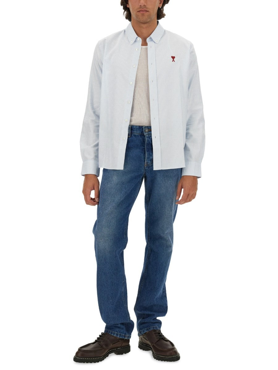 Ami Paris Unisex Camicia Con Blue