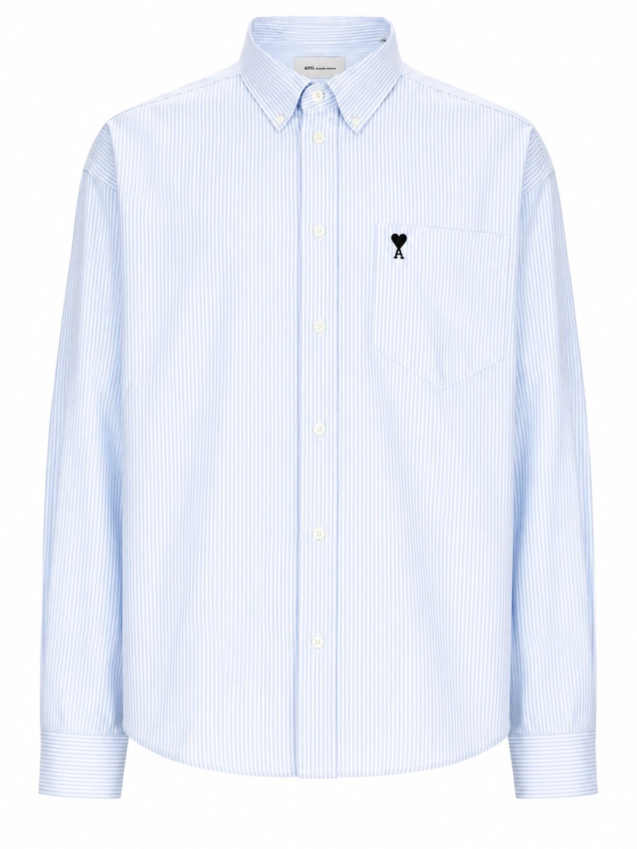 Ami Paris Men's Camicia Con Blue