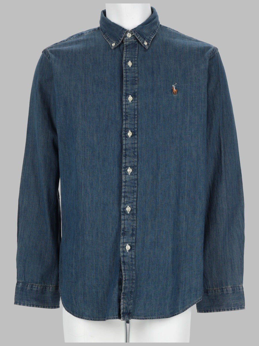 Polo Ralph Lauren Men's Camicia Con Blue