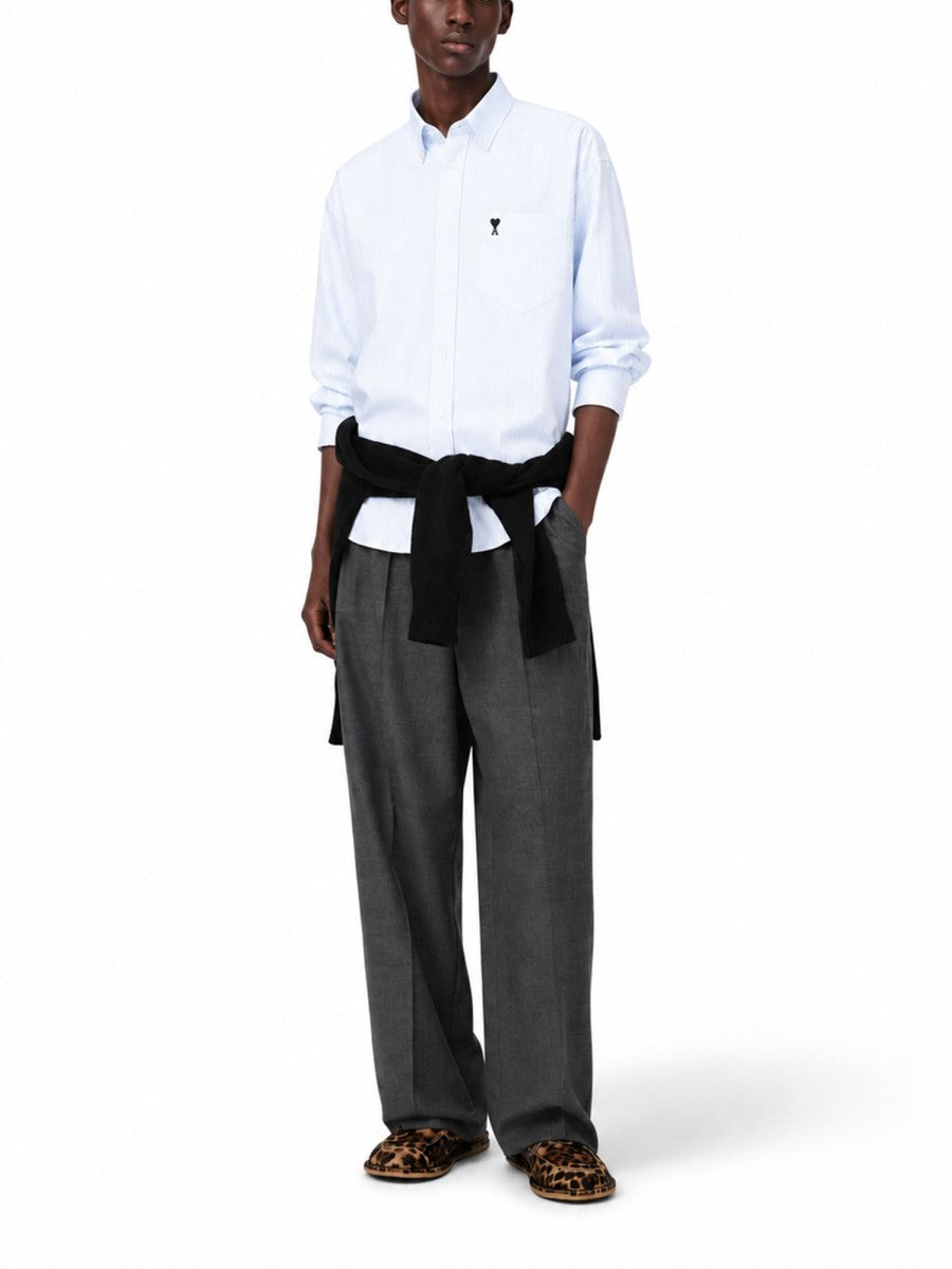 Ami Paris Men's Camicia Con Blue